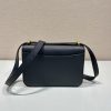 Prada Embleme Saffiano Shoulder Bag 1BD320 Black - Image 7