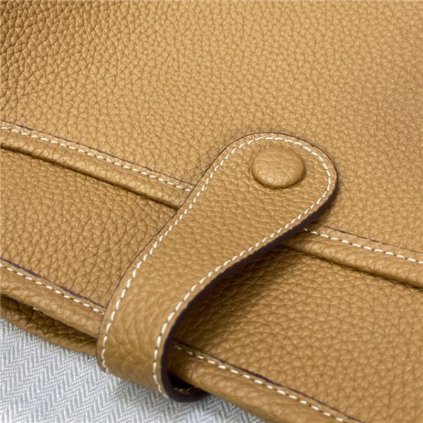 Hermes Evelyne PM Shoulder Bag 1189 Tan Clemence Original leather - Image 8