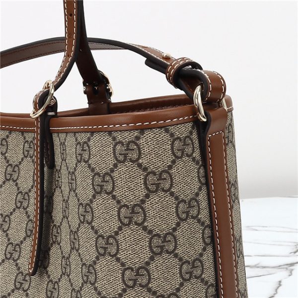 Gucci GG Emblem Small Tote Bag 815214 Brown - Image 5