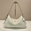 Prada Prada Aimee Large Leather Shoulder Bag 1BC228 White - Image 12