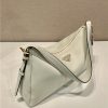 Prada Prada Aimee Large Leather Shoulder Bag 1BC228 White - Image 10