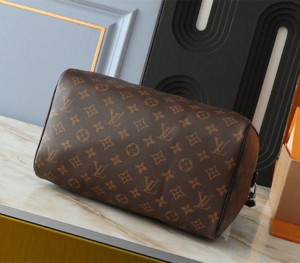 Louis Vuitton Monogram Canvas Soft Speedy 30 Dark Handbag In Black - Image 8